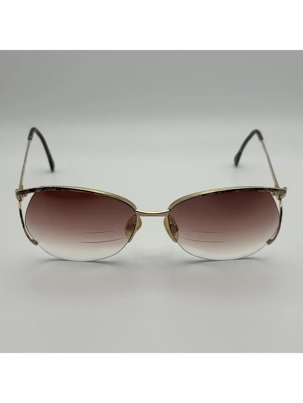 Vintage Luxottica Blair Gold Electroplated Prescription Sunglasses Frames